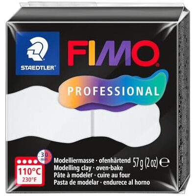 Staedtler FIMO professional 8040 – Weiß, 57 g, Polymer Clay Ofenhärtend, feste Konsistenz, hohe Formstabilität – für Künstler – Art.-Nr. 8040-0 Staedtler FIMO professional 8040 – Weiß, 57 g, Polymer Clay Ofenhärtend, feste Konsistenz, hohe Formstabilität – für Künstler – Art.-Nr. 8040-0