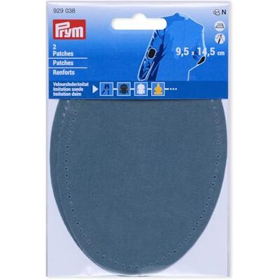Prym 929038 Patches Velourslederimitat, aufbügelbar, 9,5 x 14,5 cm, jeansblau Prym 929038 Patches Velourslederimitat, aufbügelbar, 9,5 x 14,5 cm, jeansblau