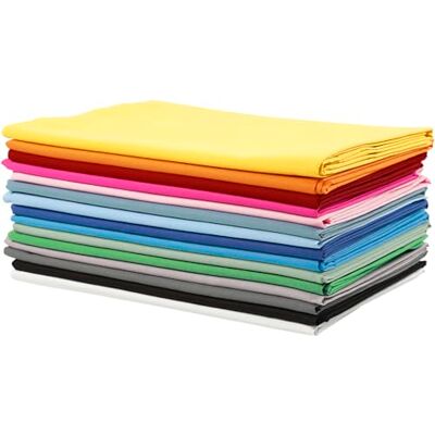 Creativ Stoff,SortierteFarben,B:145cm,140g,15x2m/1Pck. Creativ Stoff,SortierteFarben,B:145cm,140g,15x2m/1Pck.