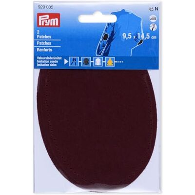 Prym 929035 Patches Velourslederimitat, aufbügelbar, 9,5 x 14,5 cm, dunkelrot Prym 929035 Patches Velourslederimitat, aufbügelbar, 9,5 x 14,5 cm, dunkelrot