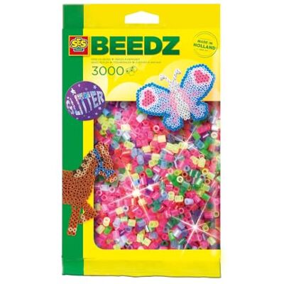 Creative Beedz Bügelperlen Glitzer-Mix 3000 Stück Große Nachfüllpackung für jedes Bastelset, für Kinder ab 5 Jahren, PVC-frei, leuchtende Farben für funkelnde Muster Creative Beedz Bügelperlen Glitzer-Mix 3000 Stück Große Nachfüllpackung für jedes Bastelset, für Kinder ab 5 Jahren, PVC-frei, leuchtende Farben für funkelnde Muster