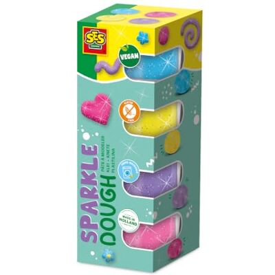 Creative 00515 Feel good Knete Sparkle (4x90gr), Vegan, Glutenfrei für Kinder ab 1 Jahr Creative 00515 Feel good Knete Sparkle (4x90gr), Vegan, Glutenfrei für Kinder ab 1 Jahr