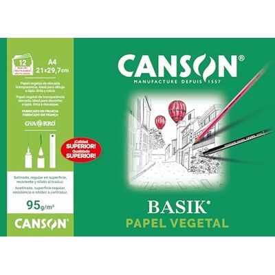 Canson GUARRO 200407621 Minipack 12 Blätter Zeichenpapier A4, 90G Canson GUARRO 200407621 Minipack 12 Blätter Zeichenpapier A4, 90G