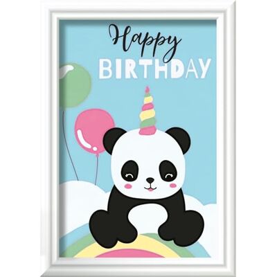 Ravensburger CreArt 20057 Happy Birthday Malen nach Zahlen Panda für Kinder ab 7 Jahre, Malset mit Rahmen, Pinsel und Acrylfarben, Geschenk für Mädchen und Jungen Ravensburger CreArt 20057 Happy Birthday Malen nach Zahlen Panda für Kinder ab 7 Jahre, Malset mit Rahmen, Pinsel und Acrylfarben, Geschenk für Mädchen und Jungen