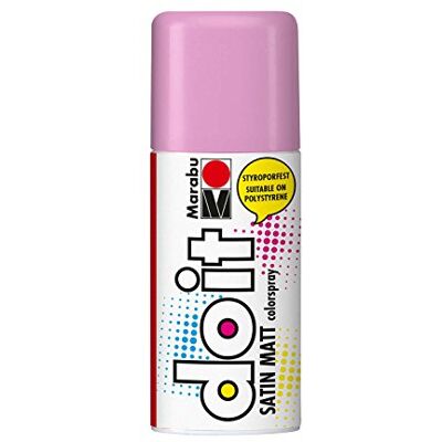 Marabu 21070006227 Do it Satin Matt pastell rosa, Colorspray auf Acrylbasis, styroporfest, schnell trocknend, sehr gute Deckkraft, wetterfest, für große und kleine Bastelarbeiten, 150 ml Sprühdose Marabu 21070006227 Do it Satin Matt pastell rosa, Colorspray auf Acrylbasis, styroporfest, schnell trocknend, sehr gute Deckkraft, wetterfest, für große und kleine Bastelarbeiten, 150 ml Sprühdose