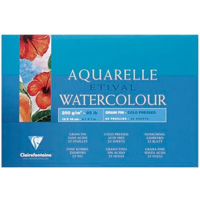 Clairefontaine 96452C Malblock Etival 12x18cm 25 Blatt 200g Weiß Clairefontaine 96452C Malblock Etival 12x18cm 25 Blatt 200g Weiß