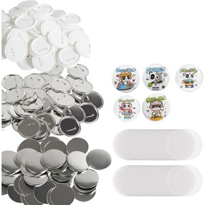 VEVOR Buttonmaschine Knopfmachermaschine Zubehör Badge Punch Press 75 mm, DIY Badge Press Machine Ersatzteile 200 STK. Abzeichenpressmaschine, Metall + Kunststoff / 100 + 100 STK. Abzeichen VEVOR Buttonmaschine Knopfmachermaschine Zubehör Badge Punch Press 75 mm, DIY Badge Press Machine Ersatzteile 200 STK. Abzeichenpressmaschine, Metall + Kunststoff / 100 + 100 STK. Abzeichen