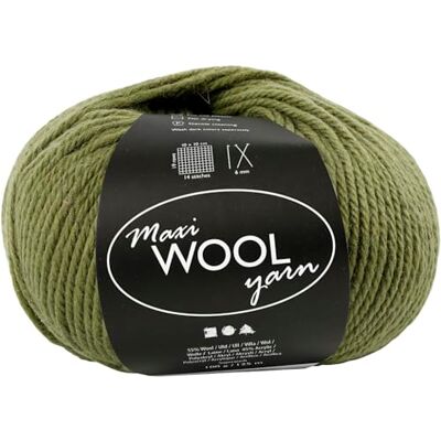 Creativ Wolle,Olivgrün,L:125m,100g/1Knäuel Creativ Wolle,Olivgrün,L:125m,100g/1Knäuel