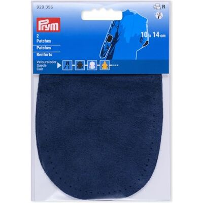 Prym 929356 Patches Veloursleder, zum Aufnähen, 10 x 14cm, marine Prym 929356 Patches Veloursleder, zum Aufnähen, 10 x 14cm, marine