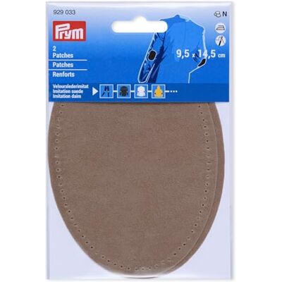 Prym 929033 Patches Velourslederimitat, aufbügelbar, 9,5 x 14,5 cm, stein Prym 929033 Patches Velourslederimitat, aufbügelbar, 9,5 x 14,5 cm, stein