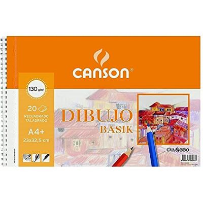 Canson Guarro 726487 Zeichenblock A4, 20 Blätter, 130 g, Löcher microperforiert Canson Guarro 726487 Zeichenblock A4, 20 Blätter, 130 g, Löcher microperforiert