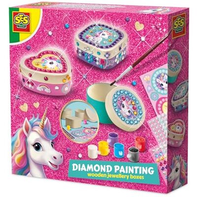 Creative Unicorn Diamond Painting Schmuckkästchen Bastelset Made in Holland für Mädchen ab 5 Jahren 6 Farben 180 Diamant-Aufkleber 14138 Creative Unicorn Diamond Painting Schmuckkästchen Bastelset Made in Holland für Mädchen ab 5 Jahren 6 Farben 180 Diamant-Aufkleber 14138