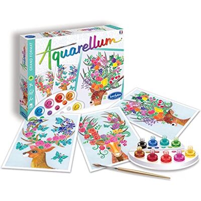 Sentosphere Aquarell-Malerei Aquarellum Hirsche Sentosphere Aquarell-Malerei Aquarellum Hirsche
