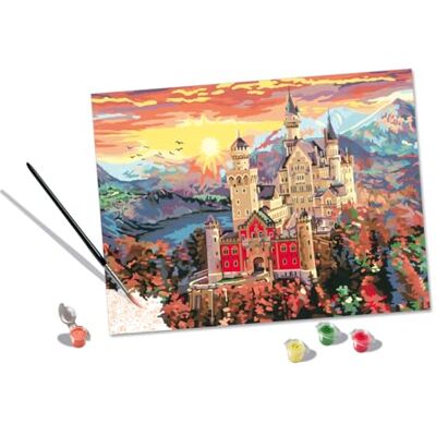 Ravensburger CreArt Märchenhaftes Schloss Malen nach Zahlen Erwachsene DIY Malset mit Pinsel und Acrylfarben, 40 x 30 cm, Geschenk für Frauen und Männer Ravensburger CreArt Märchenhaftes Schloss Malen nach Zahlen Erwachsene DIY Malset mit Pinsel und Acrylfarben, 40 x 30 cm, Geschenk für Frauen und Männer