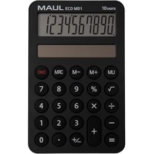 MAUL ECO MD 1 Taschenrechner Schwarz Display (Stellen): 10 solarbetrieben (B x H x T) 76 x 120 x 13 mm MAUL ECO MD 1 Taschenrechner Schwarz Display (Stellen): 10 solarbetrieben (B x H x T) 76 x 120 x 13 mm