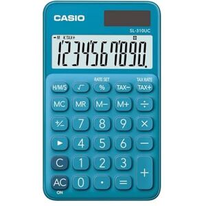 Casio Taschenrechner SL-310UC, 10-stellig, Trendfarben, Steuerberechnung, Tausenderunterteilung, Solar-/Batteriebetrieb, 0.8 x 7 x 11.8 cm Casio Taschenrechner SL-310UC, 10-stellig, Trendfarben, Steuerberechnung, Tausenderunterteilung, Solar-/Batteriebetrieb, 0.8 x 7 x 11.8 cm