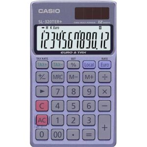 Casio Taschenrechner SL-320TER+, 12-stellig, Steuerberechnung, Währungsumrechnung, Solar-/Batteriebetrieb, blau Casio Taschenrechner SL-320TER+, 12-stellig, Steuerberechnung, Währungsumrechnung, Solar-/Batteriebetrieb, blau
