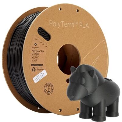 Polymaker PolyTerra PLA Charcoal Black 1.75mm 1kg Polymaker PolyTerra PLA Charcoal Black 1.75mm 1kg