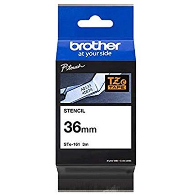 Brother STe-161 Schablonenband – weiß auf transparent, STE161, Silber Brother STe-161 Schablonenband – weiß auf transparent, STE161, Silber