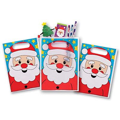Baker Ross AX587 Weihnachtsmann-Partytüten, Geschenktüten für Weihnachtsgeschenke, Süßigkeiten und Gefälligkeiten, Großpackung, 30 Stück Baker Ross AX587 Weihnachtsmann-Partytüten, Geschenktüten für Weihnachtsgeschenke, Süßigkeiten und Gefälligkeiten, Großpackung, 30 Stück