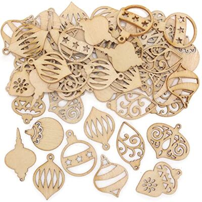 Baker Ross FE981 Mini Holz Weihnachtskugeln 72 Stück, Weihnachts Basteldekorationen für Kinder und Erwachsene, Ideal für Zuhause und Schule Basteln und Dekorieren an Weihnachten Baker Ross FE981 Mini Holz Weihnachtskugeln 72 Stück, Weihnachts Basteldekorationen für Kinder und Erwachsene, Ideal für Zuhause und Schule Basteln und Dekorieren an Weihnachten