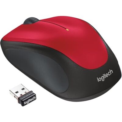 Logitech M235 Kabellose Maus 2,4 GHz, USB-Unifying-Empfänger, 1000 DPI, 12 Mon. Batterie, PC/Mac/Laptop/Chromebook Rot Logitech M235 Kabellose Maus 2,4 GHz, USB-Unifying-Empfänger, 1000 DPI, 12 Mon. Batterie, PC/Mac/Laptop/Chromebook Rot