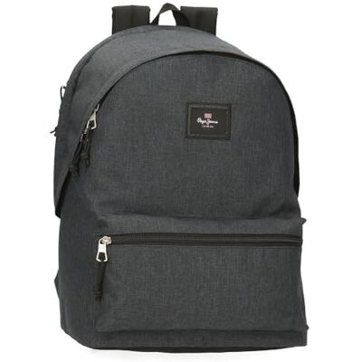 Pepe Jeans Aris Evergreen Rucksack für Laptops mit 39,6 cm (15,6 Zoll), Doppelfach, Denim, 31 x 44 x 17,5 cm, Polyester, von Joumma Bags Pepe Jeans Aris Evergreen Rucksack für Laptops mit 39,6 cm (15,6 Zoll), Doppelfach, Denim, 31 x 44 x 17,5 cm, Polyester, von Joumma Bags