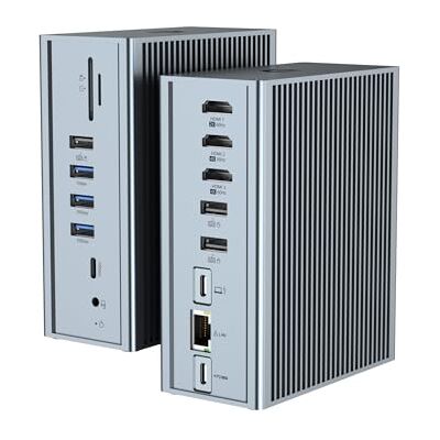 BIGBIG WON USB C Docking Station 16 in 1, Multiport Dock Triple Display Universal Docking Station für MacBook Pro/Air, HP, Dell (3 * 4K HDMI, 100W Ladung, Gigabit-Ethernet, Audio, 10Gbps USB-A/C 3.1, SD/TF) BIGBIG WON USB C Docking Station 16 in 1, Multiport Dock Triple Display Universal Docking Station für MacBook Pro/Air, HP, Dell (3 * 4K HDMI, 100W Ladung, Gigabit-Ethernet, Audio, 10Gbps USB-A/C 3.1, SD/TF)