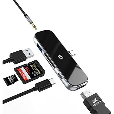 BIGBIG WON USB Port, USB C Hub LAN, Multiport Adapter USB C für Surface, Dell, HP, Lenovo, XPS und mehr Typ C Geräte, 6 in 1 USB C Ethernet Adapter mit 100W PD BIGBIG WON USB Port, USB C Hub LAN, Multiport Adapter USB C für Surface, Dell, HP, Lenovo, XPS und mehr Typ C Geräte, 6 in 1 USB C Ethernet Adapter mit 100W PD