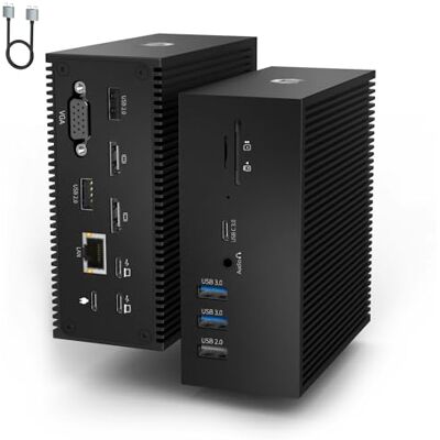 BIGBIG WON USB C Docking Station, 16 in 2 Universal USB C Dock Triple Display mit 4K HDMI, VGA, 100W PD USB C Hub für MacBook Pro/Air, Lenovo, HP, Dell (USB-A/C 3.0, RJ45 LAN, Audio & Mic, SD/TF) BIGBIG WON USB C Docking Station, 16 in 2 Universal USB C Dock Triple Display mit 4K HDMI, VGA, 100W PD USB C Hub für MacBook Pro/Air, Lenovo, HP, Dell (USB-A/C 3.0, RJ45 LAN, Audio & Mic, SD/TF)