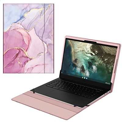 FINTIE Schutzhülle für Samsung Galaxy Chromebook Go XE340XDA XE345XDA/Dell Latitude 3410/HP Pavilion 14-ceXXXX/Lenovo 14W Windows Gen 2 – Premium-PU-Leder-Portfolio-Buchhülle, glitzernder Marmor FINTIE Schutzhülle für Samsung Galaxy Chromebook Go XE340XDA XE345XDA/Dell Latitude 3410/HP Pavilion 14-ceXXXX/Lenovo 14W Windows Gen 2 – Premium-PU-Leder-Portfolio-Buchhülle, glitzernder Marmor