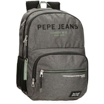 Pepe Jeans Joumma Bags Edmon Laptop-Rucksack, 15,6 Zoll, Doppelfach, anpassbar an den Einkaufswagen, Grau, 33 x 46 x 15 cm, Polyester Pepe Jeans Joumma Bags Edmon Laptop-Rucksack, 15,6 Zoll, Doppelfach, anpassbar an den Einkaufswagen, Grau, 33 x 46 x 15 cm, Polyester