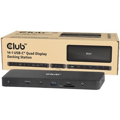 Club 3D CSV-2540 14-1 USB-C® Quad-Display-Dockingstation Club 3D CSV-2540 14-1 USB-C® Quad-Display-Dockingstation