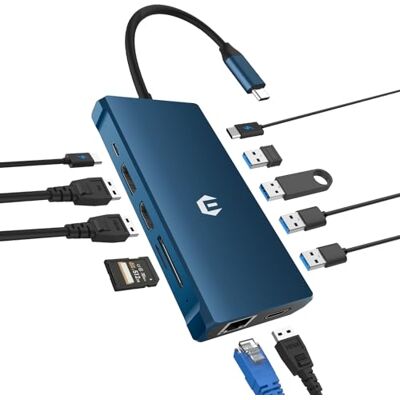 BIGBIG WON USB C Docking Station, 12 in 1 USB C Dock, Triple Display USB C Hub 4K DP/2*HDMI, MacBook Pro/Air USB C Adapter für Dell, HP (5Gbit/s USB A/C 3.0,1g Ethernet, PD 100W, 3,5 mm MIC, SD/TF) BIGBIG WON USB C Docking Station, 12 in 1 USB C Dock, Triple Display USB C Hub 4K DP/2*HDMI, MacBook Pro/Air USB C Adapter für Dell, HP (5Gbit/s USB A/C 3.0,1g Ethernet, PD 100W, 3,5 mm MIC, SD/TF)