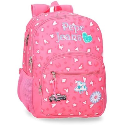 Pepe Jeans Evelyn Zwei-Fächer Trolley-Adaptierbarer Rucksack Laptop 15,6 Zoll Rosa 32x44x22 cm Polyester 30,98L by Joumma Bags Pepe Jeans Evelyn Zwei-Fächer Trolley-Adaptierbarer Rucksack Laptop 15,6 Zoll Rosa 32x44x22 cm Polyester 30,98L by Joumma Bags