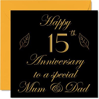 Stuff4 Glückwunschkarte zum 15. Hochzeitstag von Sohn, Tochter Stuff4 Glückwunschkarte zum 15. Hochzeitstag von Sohn, Tochter
