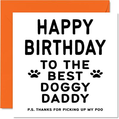 Stuff4 GCARD-145-DOGGYBLK-DAD-FBA - Kutya - Apa - Születésnap Stuff4 GCARD-145-DOGGYBLK-DAD-FBA - Kutya - Apa - Születésnap