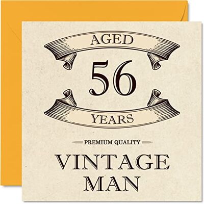 Stuff4 Geburtstagskarte zum 56. Geburtstag im Vintage-Stil für Männer Stuff4 Geburtstagskarte zum 56. Geburtstag im Vintage-Stil für Männer