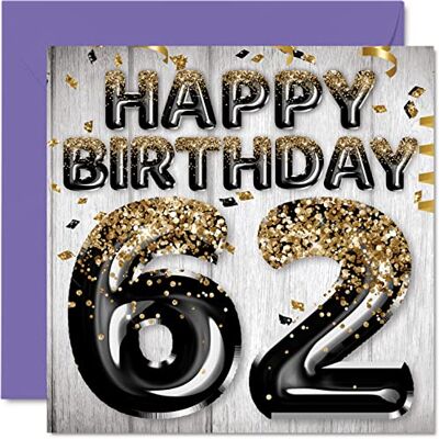 Stuff4 Geburtstagskarte zum 62. Geburtstag für Männer, Opa Onkel Stuff4 Geburtstagskarte zum 62. Geburtstag für Männer, Opa Onkel