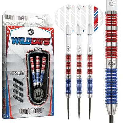 WINMAU Wildcats Profi Wolfram Steeltip Dartpfeile Set mit Flights und Schäfte WINMAU Wildcats Profi Wolfram Steeltip Dartpfeile Set mit Flights und Schäfte