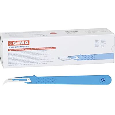GIMA Sterile Einweg-Skalpelle, Standardmodell, Nr. 12, 10er-Pack, 27062 GIMA Sterile Einweg-Skalpelle, Standardmodell, Nr. 12, 10er-Pack, 27062