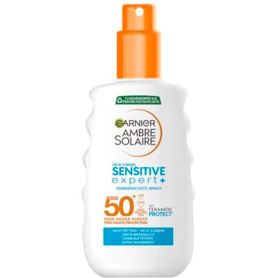 Garnier Ambre Solaire Sensitive expert+ Szolárium spray SPF 50 Garnier Ambre Solaire Sensitive expert+ Szolárium spray SPF 50