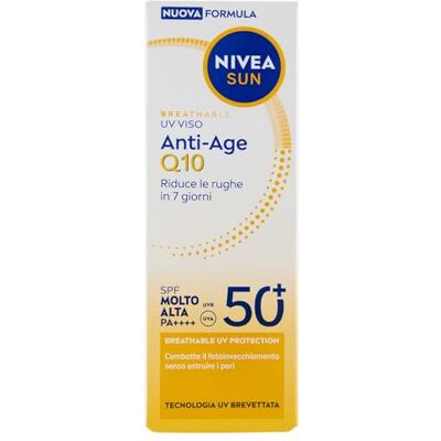 Sun Anti-Age Q10 SPF 50+ 40 ml, Anti-Falten Gesichtscreme gegen Lichtalterung, Gesichtscreme LSF 50+ mit Kollagen und Coenzym Q10, ultraleichter Sonnenschutz, nicht komedogen Sun Anti-Age Q10 SPF 50+ 40 ml, Anti-Falten Gesichtscreme gegen Lichtalterung, Gesichtscreme LSF 50+ mit Kollagen und Coenzym Q10, ultraleichter Sonnenschutz, nicht komedogen