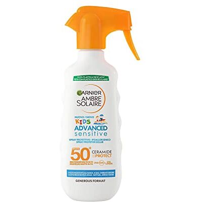 Garnier Ambre Solaire Advanced Sensitive Kids Ceramide Protect Spray Schutzdose SPF50+, 270 ml Garnier Ambre Solaire Advanced Sensitive Kids Ceramide Protect Spray Schutzdose SPF50+, 270 ml