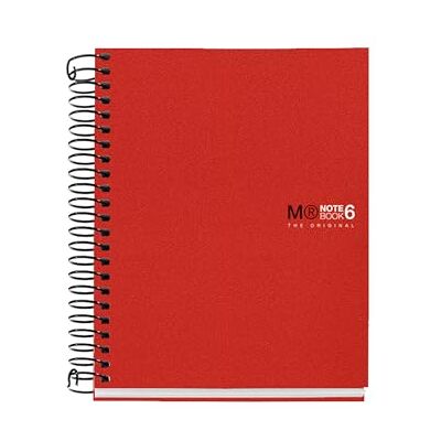 Miquelrius A6 kariertes Notizbuch 5 mm, 150 Blatt con 6 Farbbändern, extraopakes 70 g/m² Papier, robuste Polypropylenumschläge ohne Lochungen, Notebook The Originals, Rot Miquelrius A6 kariertes Notizbuch 5 mm, 150 Blatt con 6 Farbbändern, extraopakes 70 g/m² Papier, robuste Polypropylenumschläge ohne Lochungen, Notebook The Originals, Rot