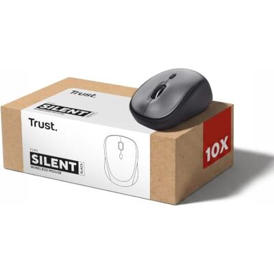Trust 10 Stück Yuki Leise Funkmaus mit Batterie, Kompakte Maus Kabellos für Rechts- und Linkshänder, 800-1600 DPI, Verstaubarer USB Mikroempfänger, für Laptop PC Mac Trust 10 Stück Yuki Leise Funkmaus mit Batterie, Kompakte Maus Kabellos für Rechts- und Linkshänder, 800-1600 DPI, Verstaubarer USB Mikroempfänger, für Laptop PC Mac