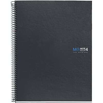 Miquelrius Spiralblock A4 in 4 farben, Notizbuch aus laminiertem hartkarton, Liniert 7 mm, 70 g/m² mikroperforiertes papier, 160 opake blätter, Notebook The Original Miquelrius Spiralblock A4 in 4 farben, Notizbuch aus laminiertem hartkarton, Liniert 7 mm, 70 g/m² mikroperforiertes papier, 160 opake blätter, Notebook The Original