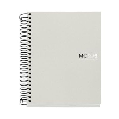 Miquelrius A6 kariertes Notizbuch 5 mm, 150 Blatt con 6 Farbbändern, extraopakes 70 g/m² Papier, robuste Polypropylenumschläge ohne Lochungen, Notebook The Originals, Grau Miquelrius A6 kariertes Notizbuch 5 mm, 150 Blatt con 6 Farbbändern, extraopakes 70 g/m² Papier, robuste Polypropylenumschläge ohne Lochungen, Notebook The Originals, Grau