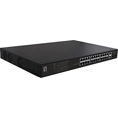 LevelOne FGP-2831 Netzwerk-Switch Unmanaged Fast Ethernet (10/100) Power Over Ethernet (PoE) 1U/28x FE FGP-2831 2xGE 2xGSFP 390W 802.3xPoE/ schwarz LevelOne FGP-2831 Netzwerk-Switch Unmanaged Fast Ethernet (10/100) Power Over Ethernet (PoE) 1U/28x FE FGP-2831 2xGE 2xGSFP 390W 802.3xPoE/ schwarz