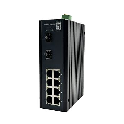 LevelOne IGU-1071 10-Port L2 Plus Managed Gigabit Industrie-Switch, 8X 1GbE RJ45, 2X 1/2,5GbE SFP, DIN-Schiene, -40°C bis 75°C LevelOne IGU-1071 10-Port L2 Plus Managed Gigabit Industrie-Switch, 8X 1GbE RJ45, 2X 1/2,5GbE SFP, DIN-Schiene, -40°C bis 75°C